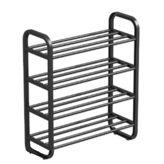 Suport Metalic, Pentru Pantofi, At Performance, Cu 4 Nivele 58x60x 23 cm, Negru